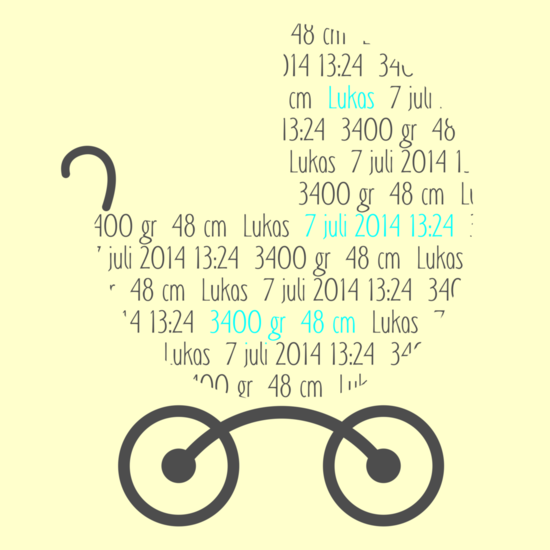 geboortecanvas jongetje