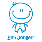 geboortesticker Een Jongen!