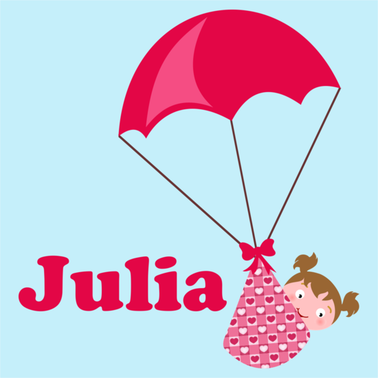 sticker parachute met meisje