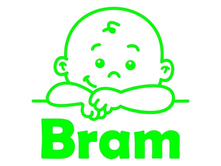 baby-aan-boordsticker jongetje leunend