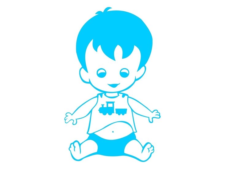 baby-aan-boordsticker jongetje zittend