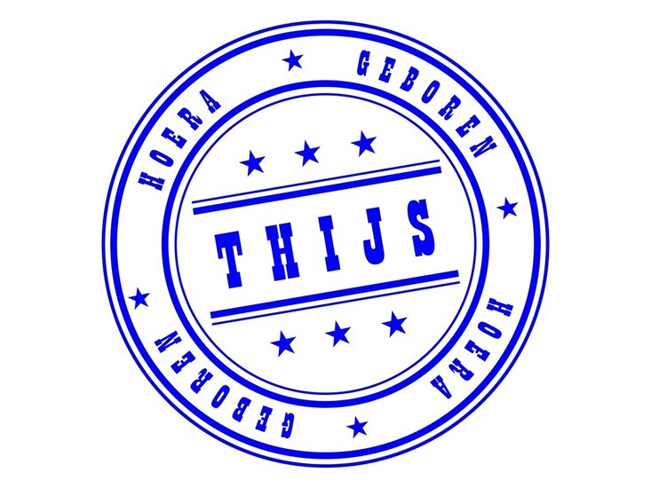 geboortesticker stempel